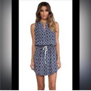 Ulla Johnson Navy Geometric Mini Dress